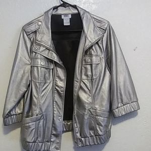 Polyester silver jacket